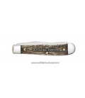 Navaja CASE TRAPPER War Series Embellished Smooth Natural Bone Enduring Freedom CA22035