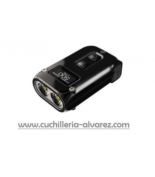 E09R Mini Linterna EDC recargable de alta potencia 600 lúmenes (Batería  incluida)