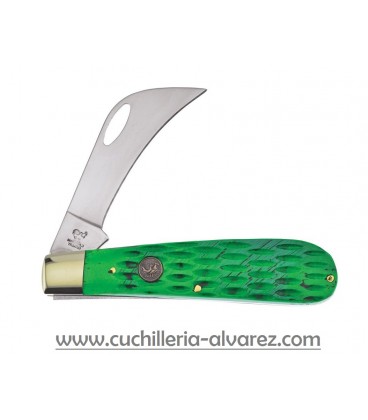 Navaja Hen & Rooster Hawkbill Green Pick Bone HR441GPB