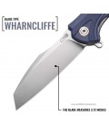 Navaja CJRB Barranca Linerlock Gray/Blue J1909GYF