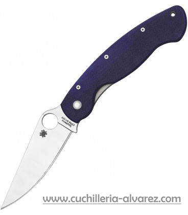 Navaja Spyderco MILITARY Dark Blue linerlock CPM S110V C36GPDBL