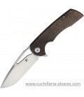 Navaja Kansept Knives Kryo Framelock Brown Micarta KT1001A1