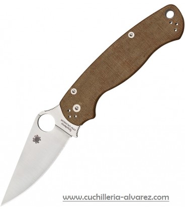 Navaja Spyderco PARAMILITARY 2 Brown Canvas C81MPCW2