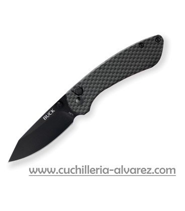 Navaja Buck Mini Sovereign Button Lock CF 743CFS