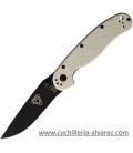 Navaja ONTARIO RAT II Linerlock Bone Nylon ON8862BONETC