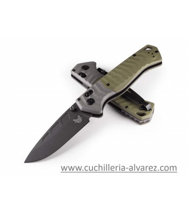 Benchmade PSK 593BK GRAY & OD GREEN G10 593BK