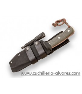 Cuchillo Joker NOMAD MICARTA VERDE F. KYDEX + Pedernal CV125-F