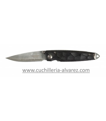 Navaja Mcusta SHINRA EMOTION TSUCHI Negro Pakkawood/Damasco MC-0079DP