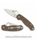 Spyderco PARA 3 BROWN Canvas Micarta marron C223MPCW