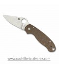 Spyderco PARA 3 BROWN Canvas Micarta marron C223MPCW