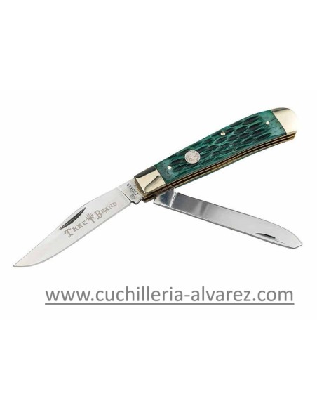 Boker Traditional Series 2.0 Trapper Jigged Green Bone 110831