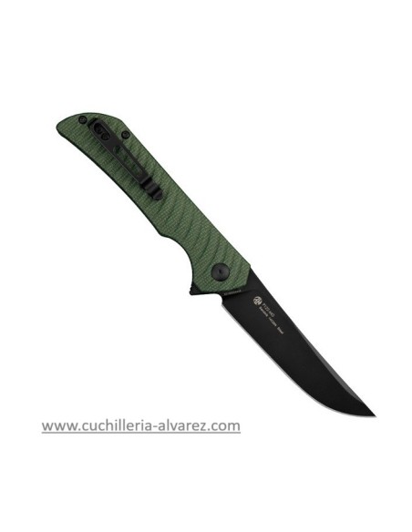 RUIKE micarta Verde P122-MG con hoja en acero inoxidable SANDVIK 14C28N