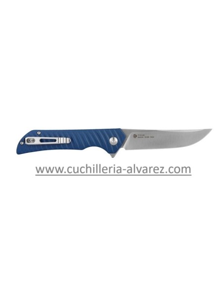 RUIKE micarta Azul P122-ME con hoja en acero inoxidable SANDVIK 14C28N.