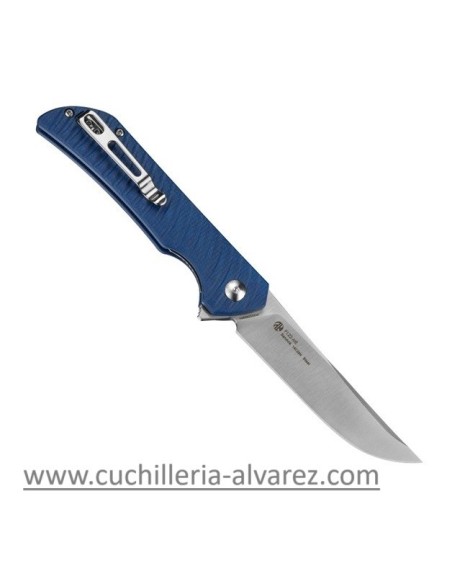 RUIKE micarta Azul P122-ME con hoja en acero inoxidable SANDVIK 14C28N.