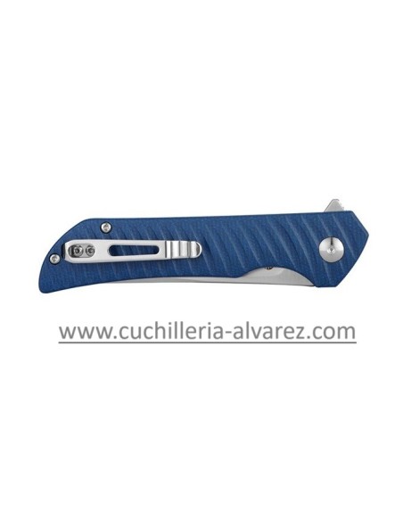 RUIKE micarta Azul P122-ME con hoja en acero inoxidable SANDVIK 14C28N.