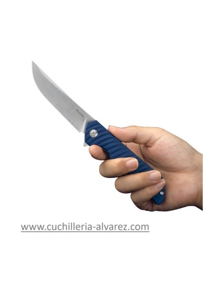 RUIKE micarta Azul P122-ME con hoja en acero inoxidable SANDVIK 14C28N.