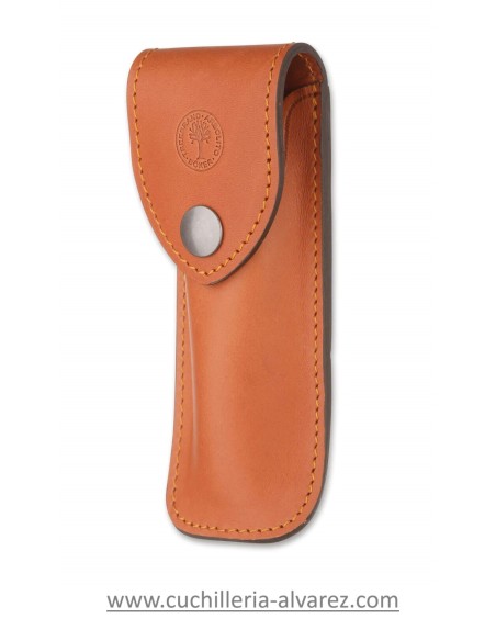 Funda Boker marron de piel francesa grande 090050BR